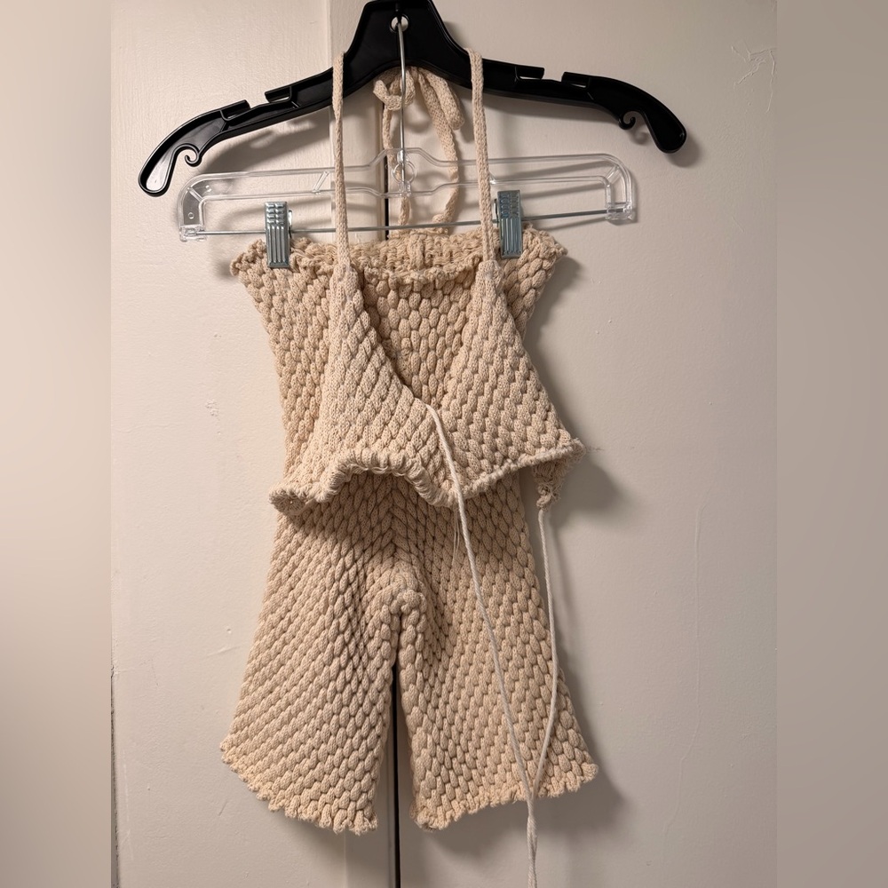 KNORTS Knit Denim Cream Knit Set SUPER BOWL LX
